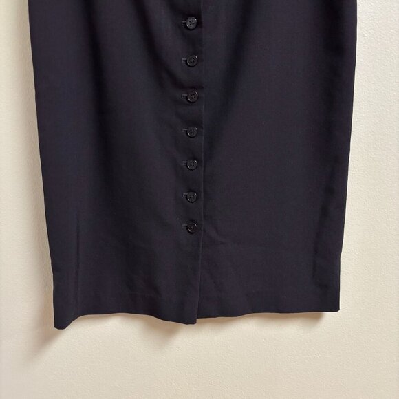 Lauren Ralph Lauren Womens Linen Pencil Skirt Size 8 Button Minimalist Career - Picture 3 of 13